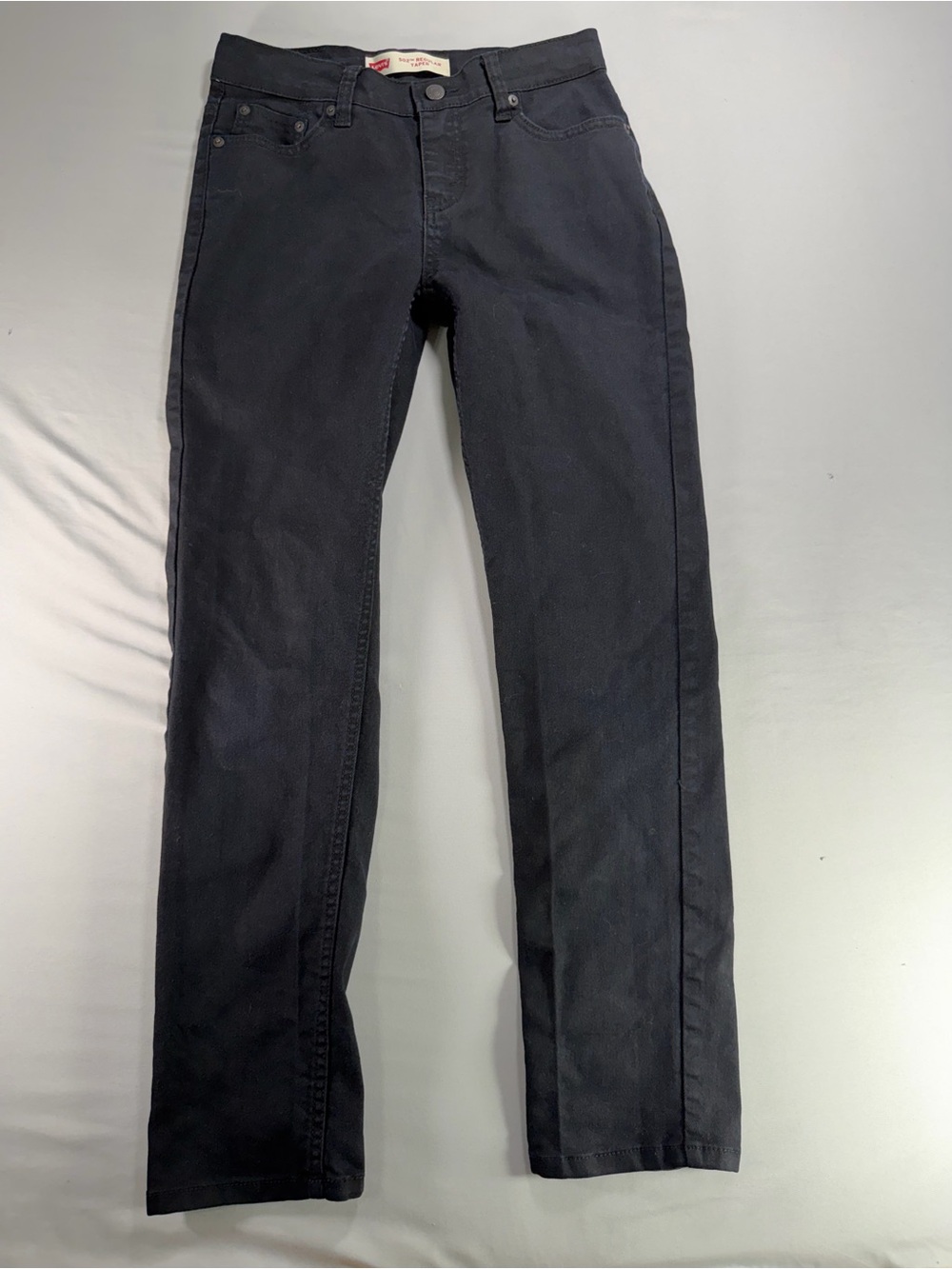 Levi's 502 Taper Jeans  14 Reg Black Denim Jeans #956